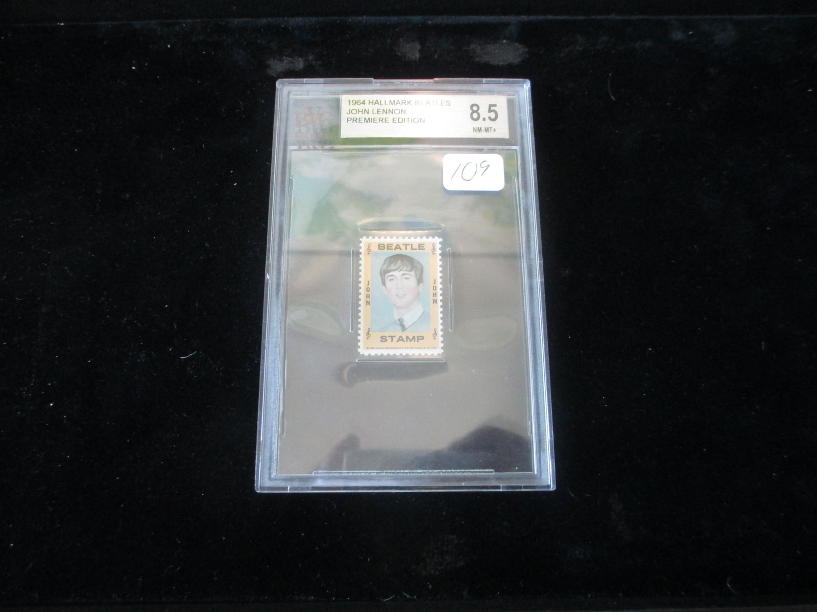 beckett graded 1964 john lennon stamp mint 8.5 (1 of 1)