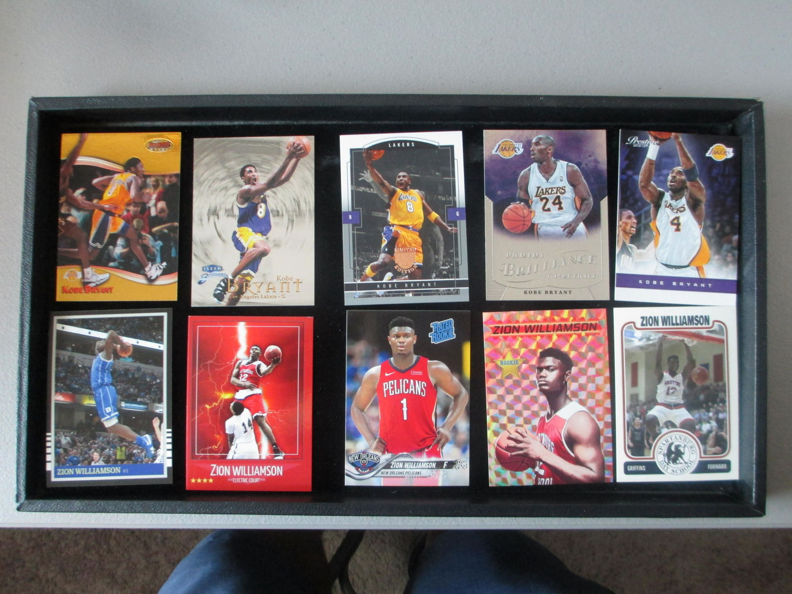 lot of 5 kobe bryant and 5 zion williamson cards (1 of 1)