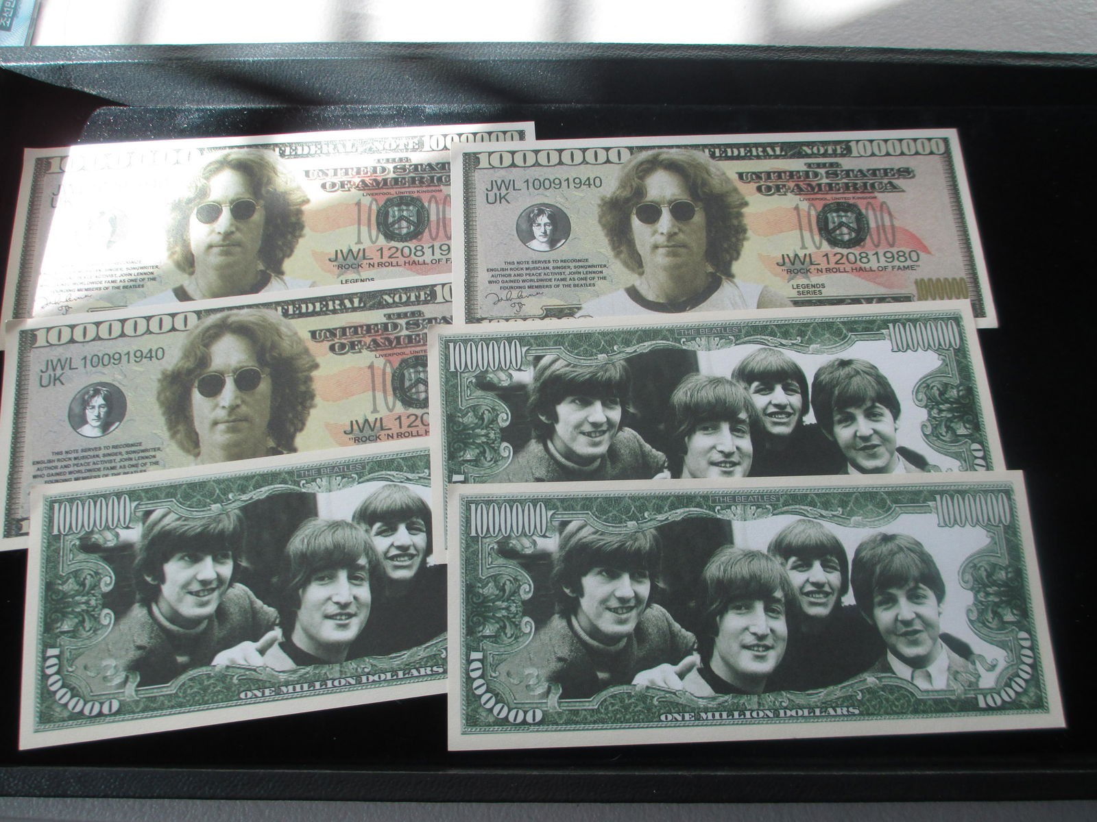 lot of 6 novelty beatles notes (1 of 1)
