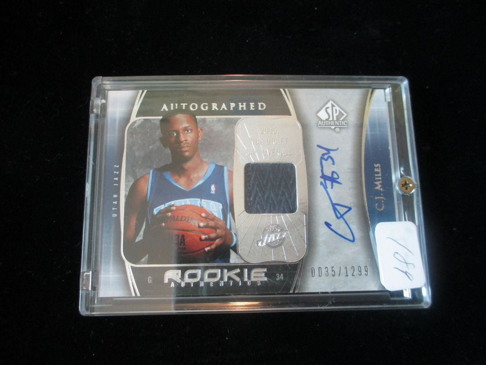 c.j miles signature and jersey card numbered 0035/1299 (1 of 1)