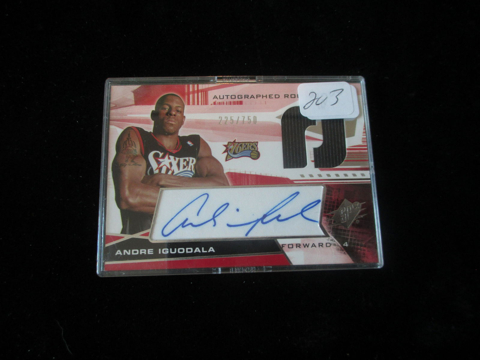 andre iguodala signature and jersey card numbered (1 of 1)
