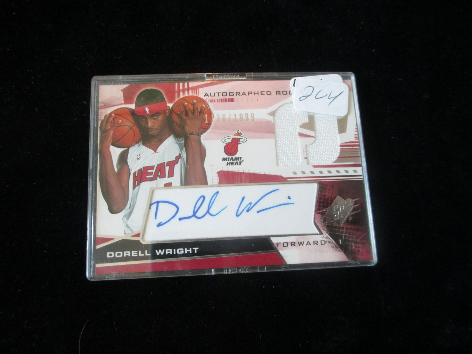 dorell wright signed card and jersey and numbered (1 of 1)
