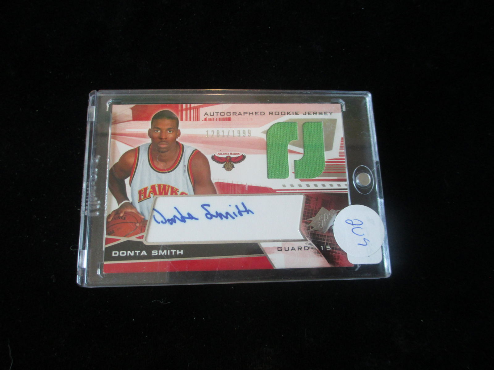 donta smith jersey and signature card numbered (1 of 1)