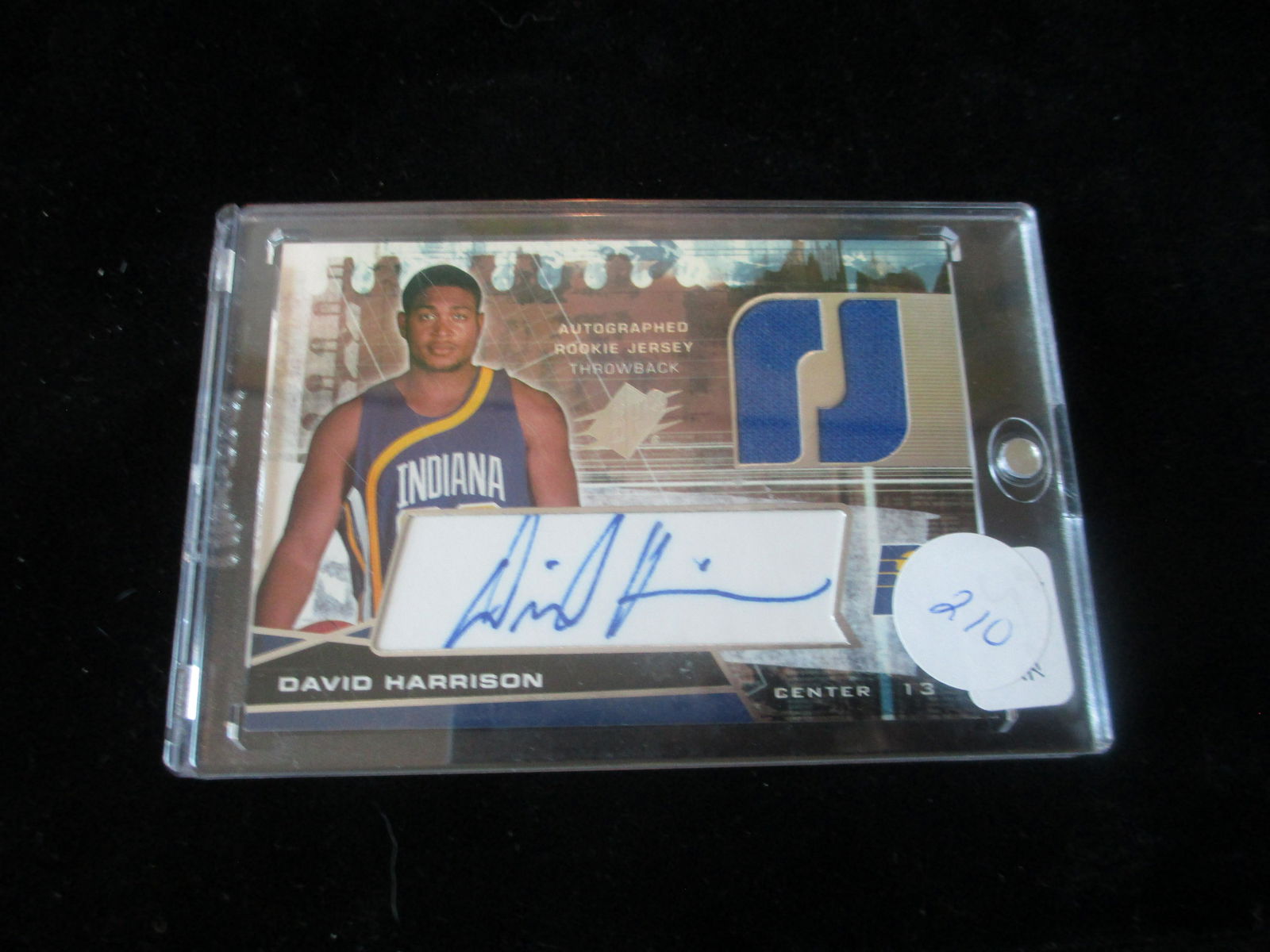 david harrison singed jersey card numbered 1/1 (1 of 1)