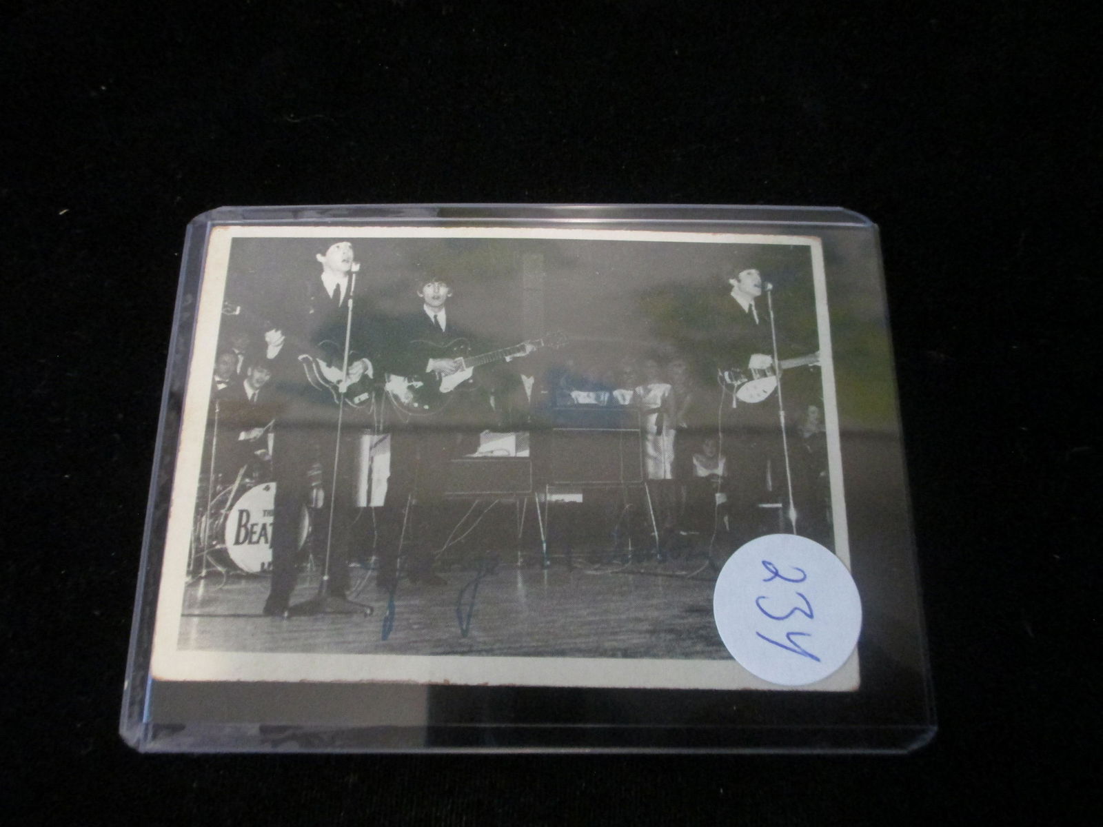 1964 signed beatles card no coa george harrison: 3rd series no 153