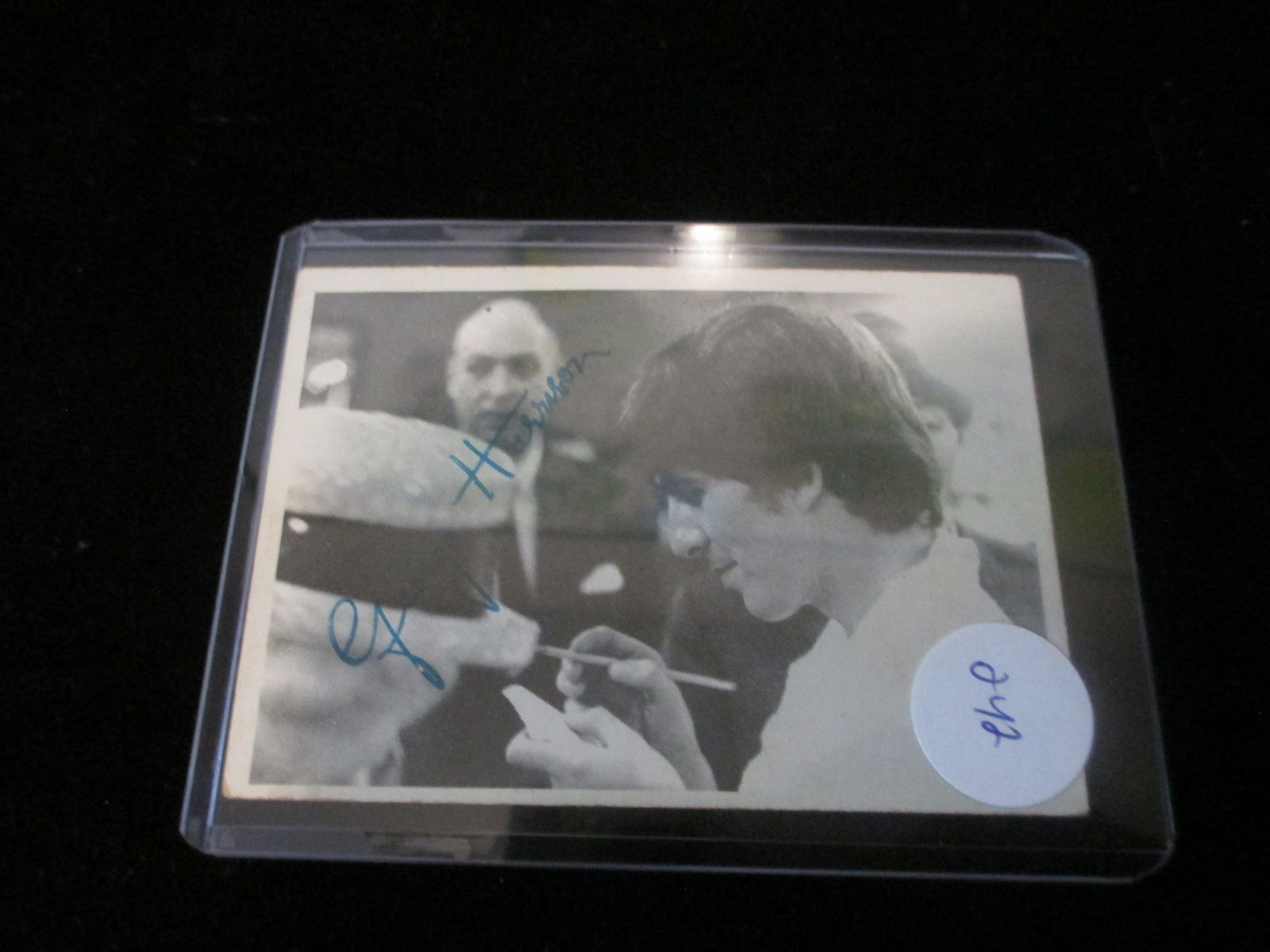 1964 signed beatles card no coa george harrison: 3rd series no 144