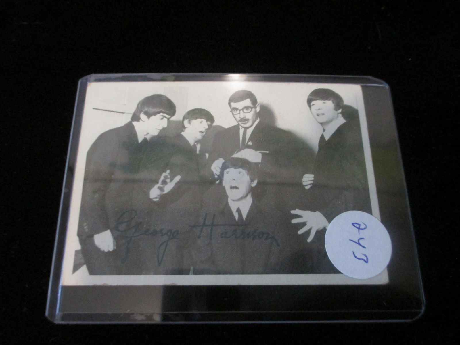 1964 signed beatles card no coa george harrison: 3rd series no 143