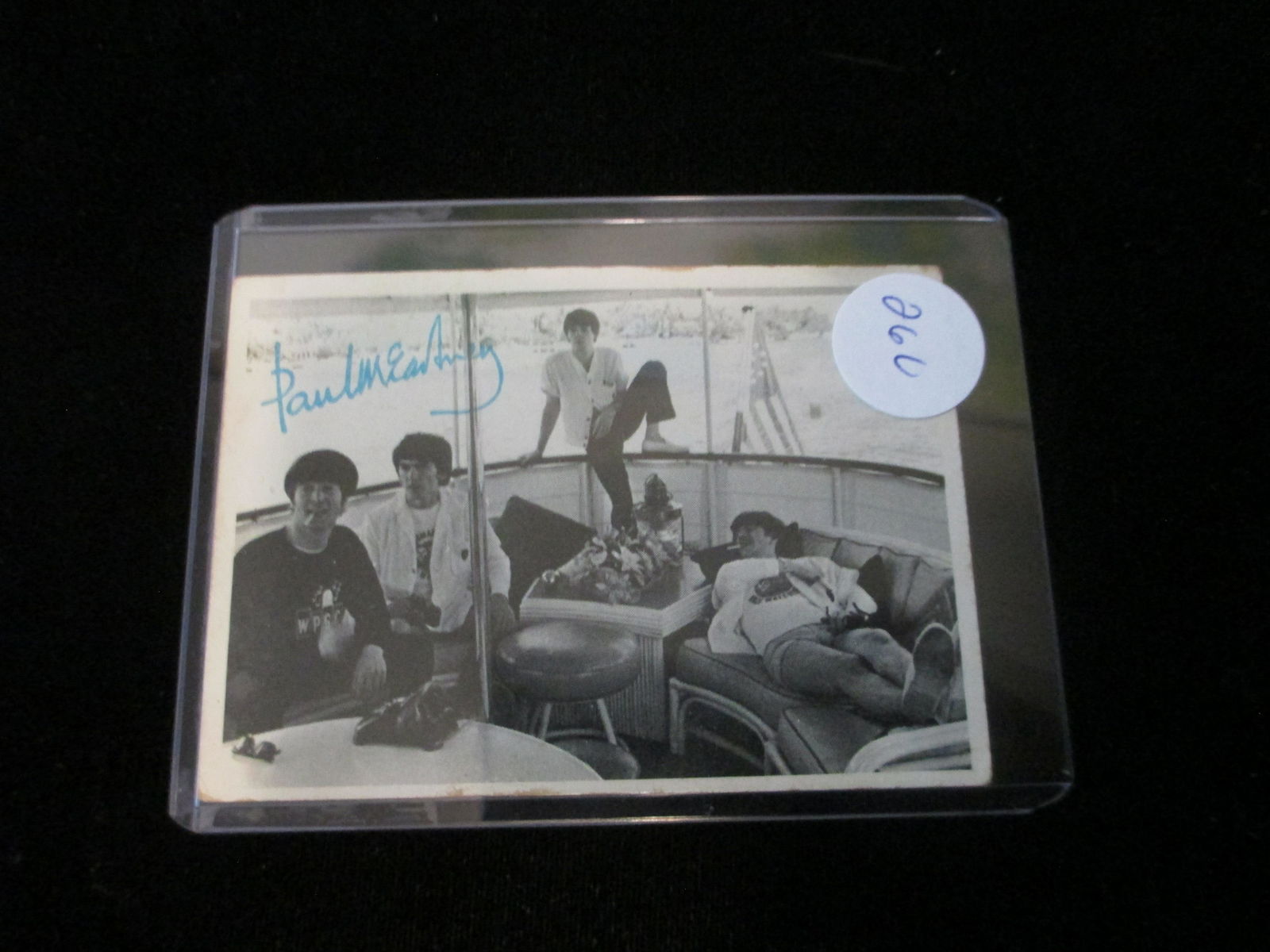 1964 signed beatles card no coa paul mccartney: 3rd series no 117