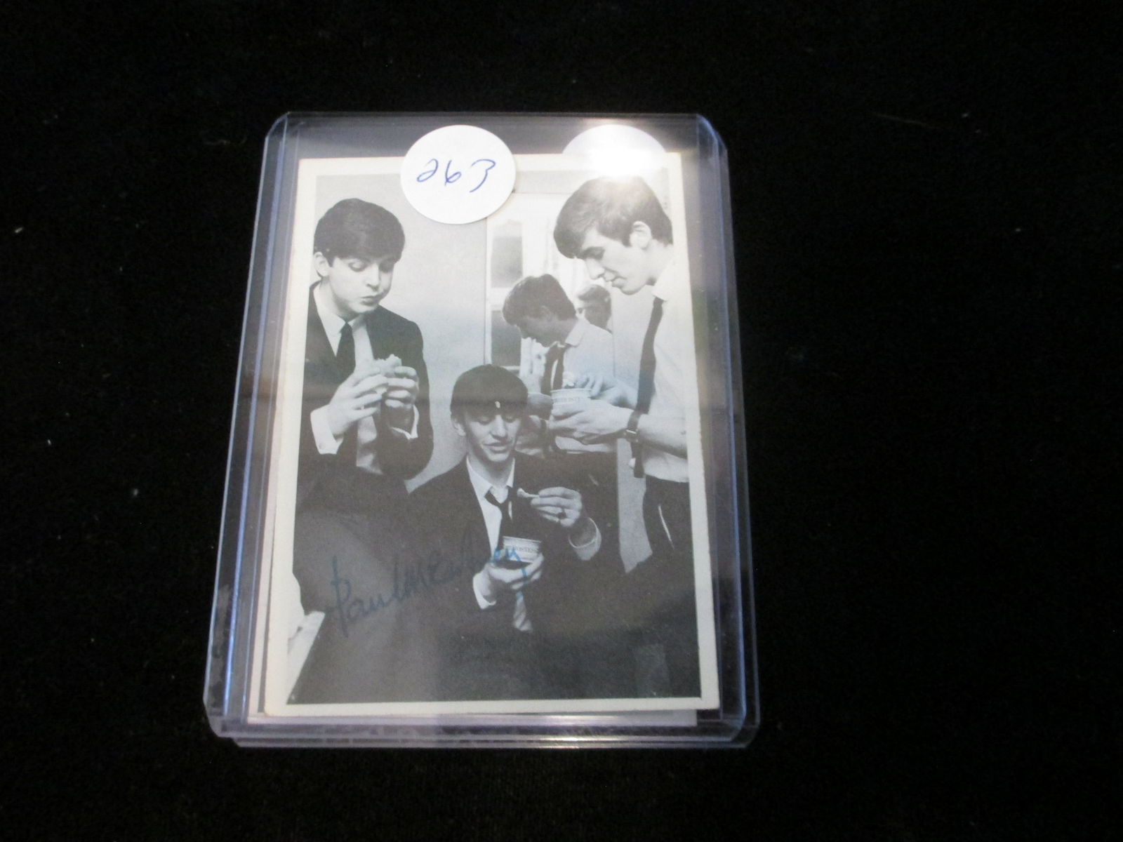 1964 signed beatles card no coa paul mccartney: #18 series of 60