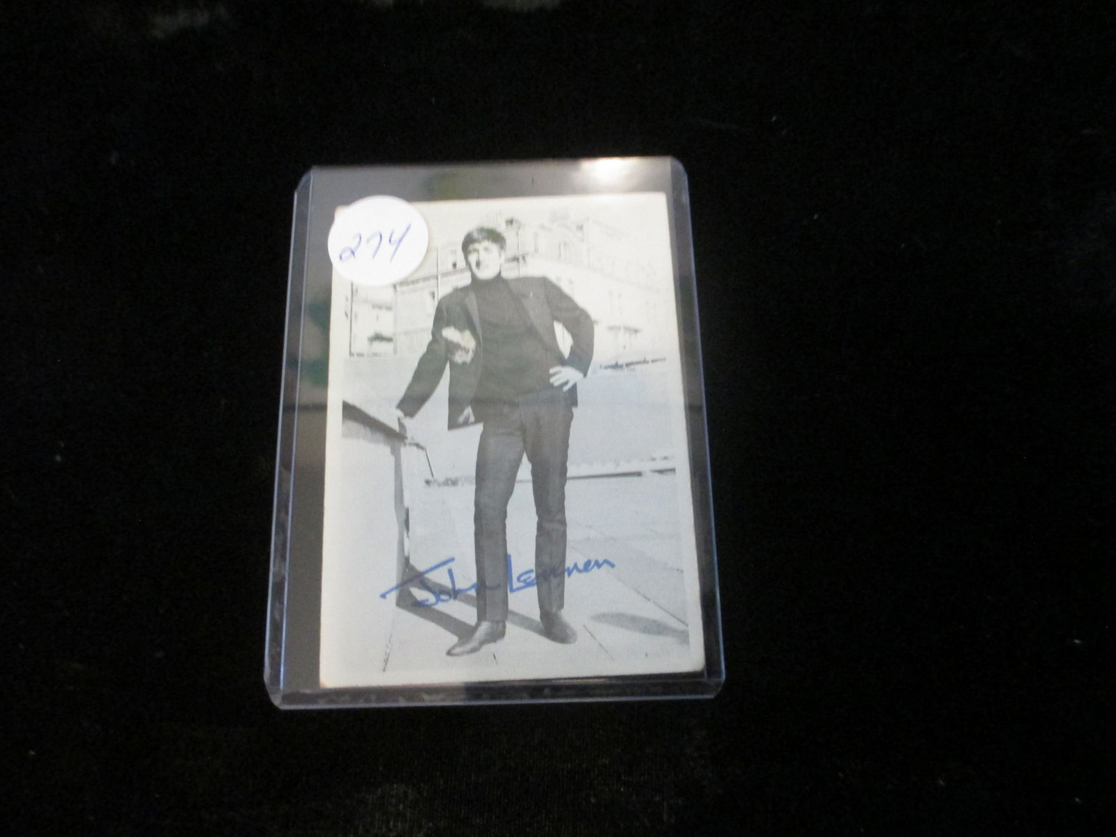 1964 signed beatles card no coa john lennon (1 of 1)