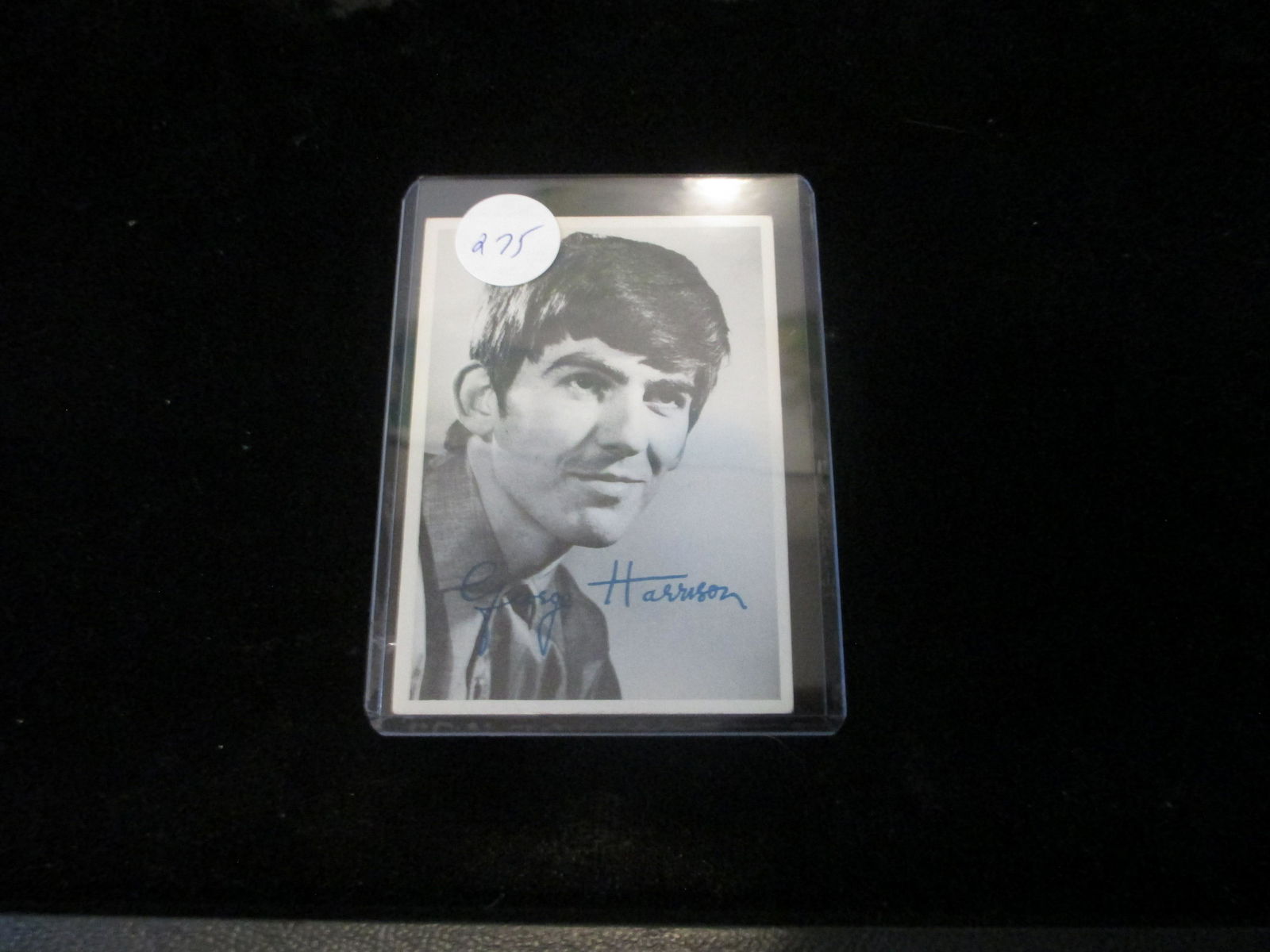 1964 signed beatles card no coa george harrison (1 of 1)