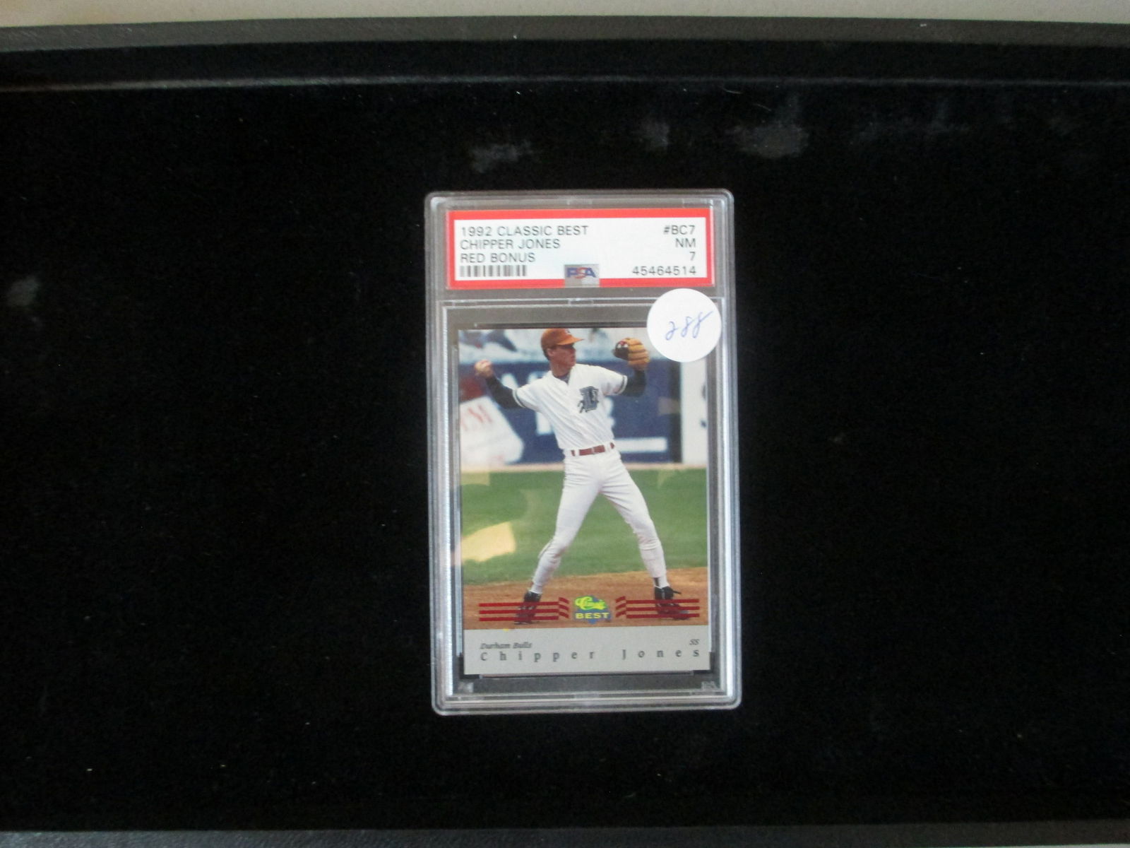 psa graded 1992 chipper jones mint 7 (1 of 1)