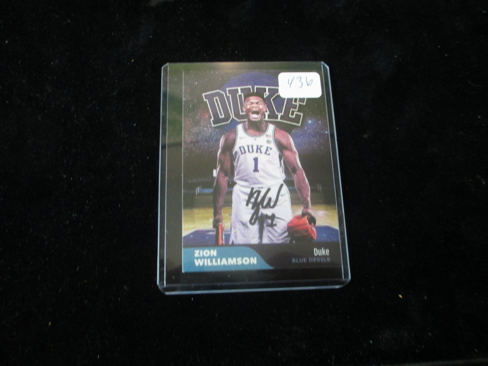 zion williamson facsimile auto: duke
