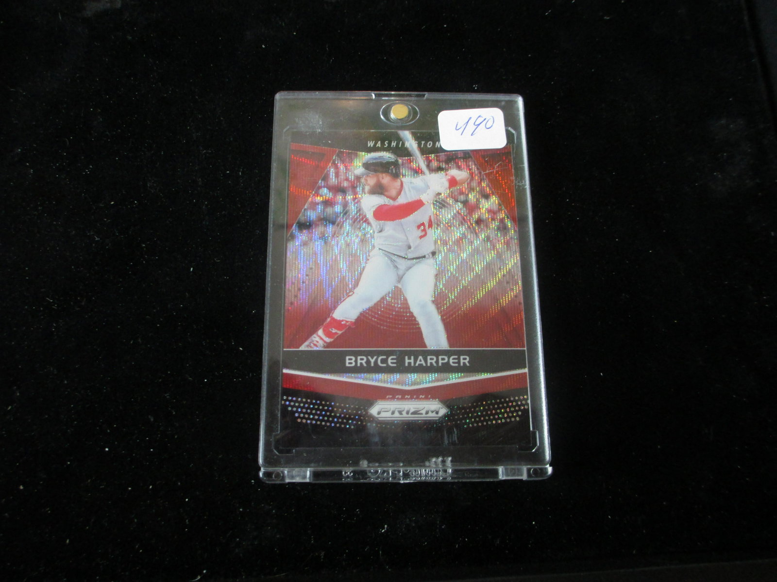 bryce harper refractor: in hard plastic magnetic holder
