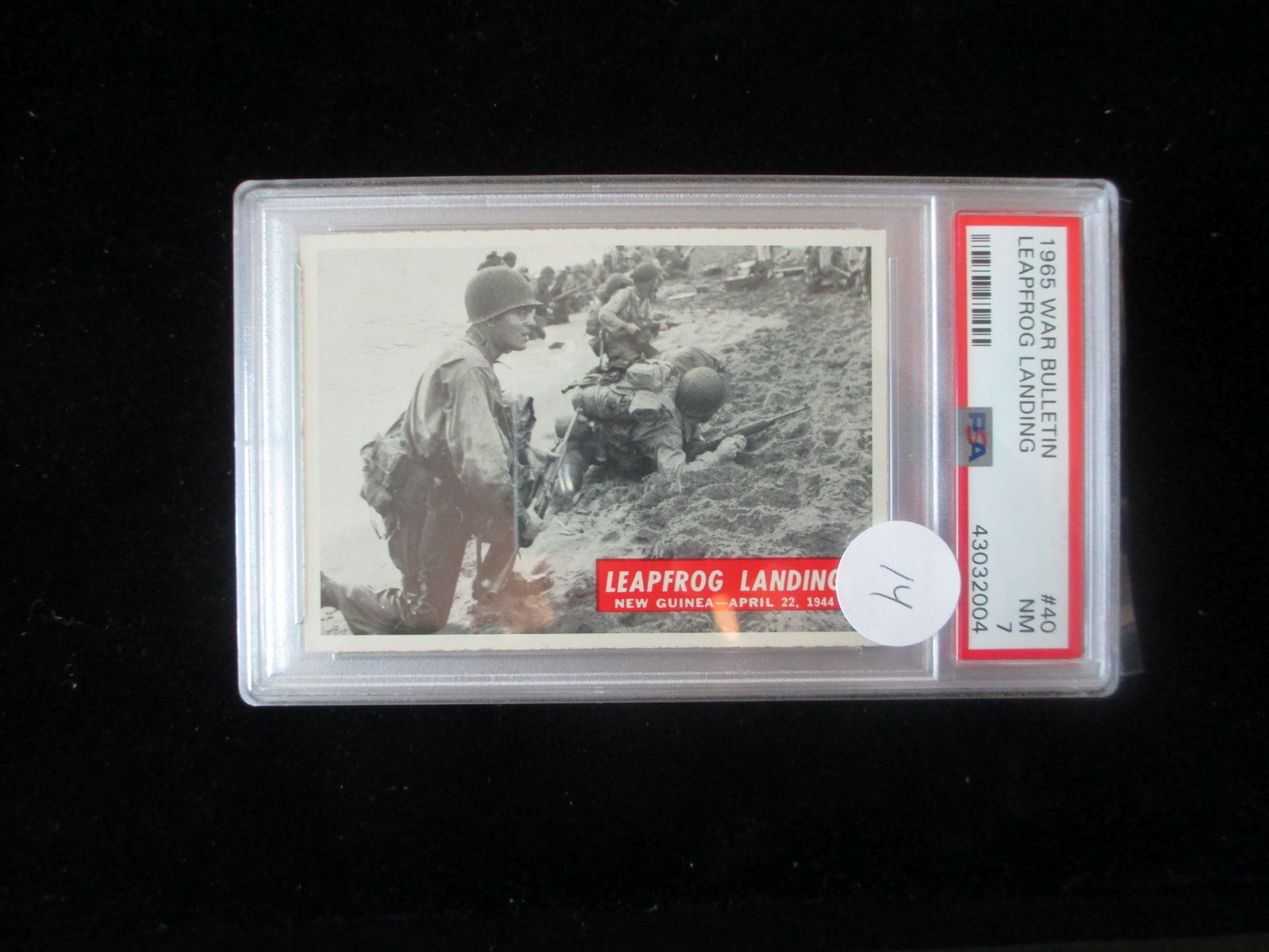 psa graded 1965 war bulletin leapfrog landing mint 7: nice graded card