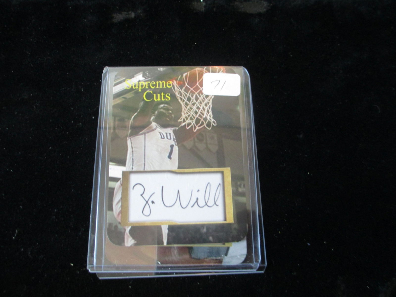 fascimile auto zion williamson: in top loader