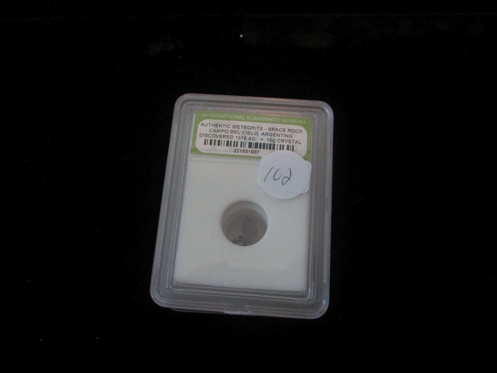 international numismatic bureau graded meteorite space: campo del cielo argentina discovered 1576ad