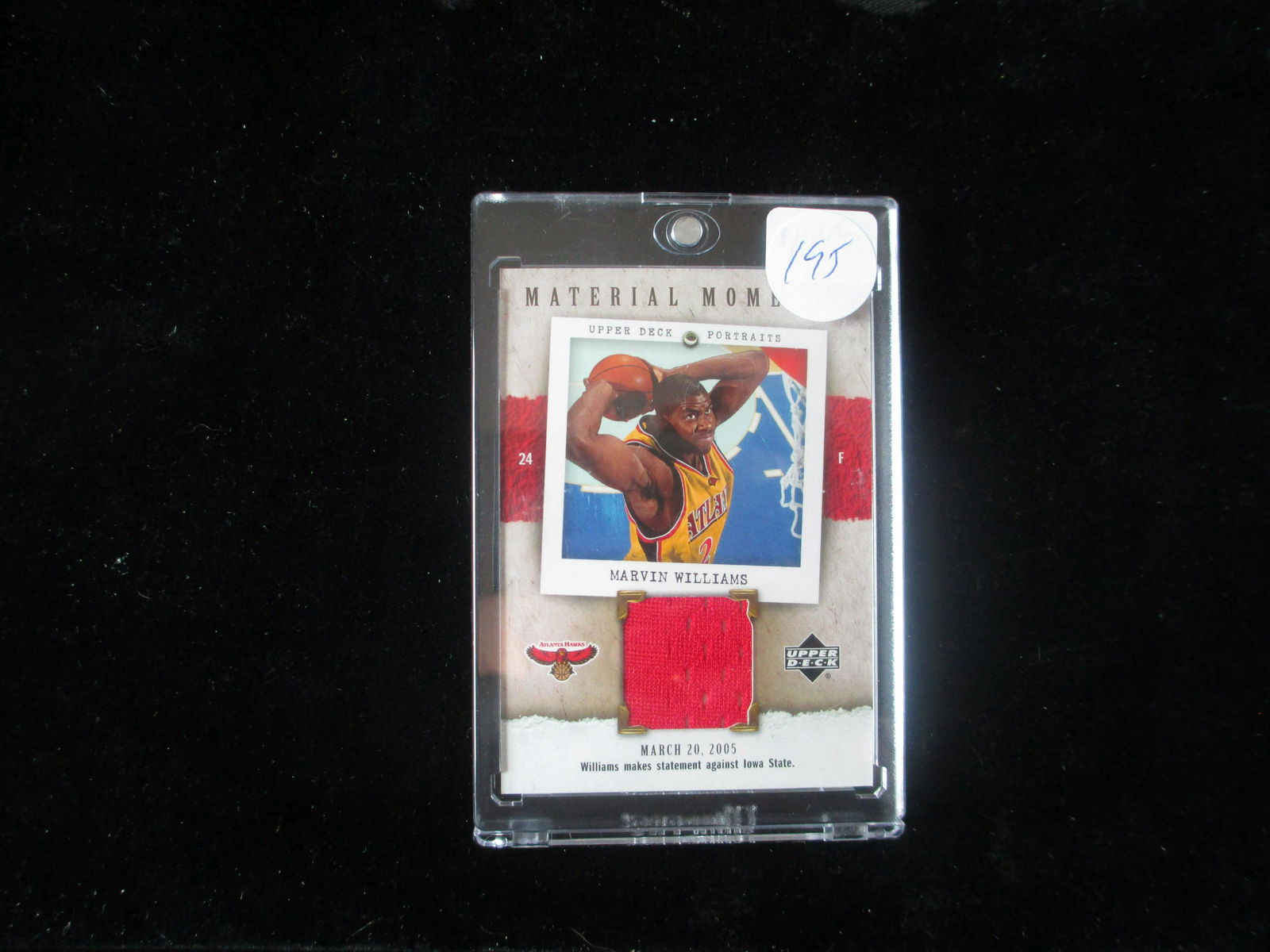 marvin williams jersey card (1 of 1)