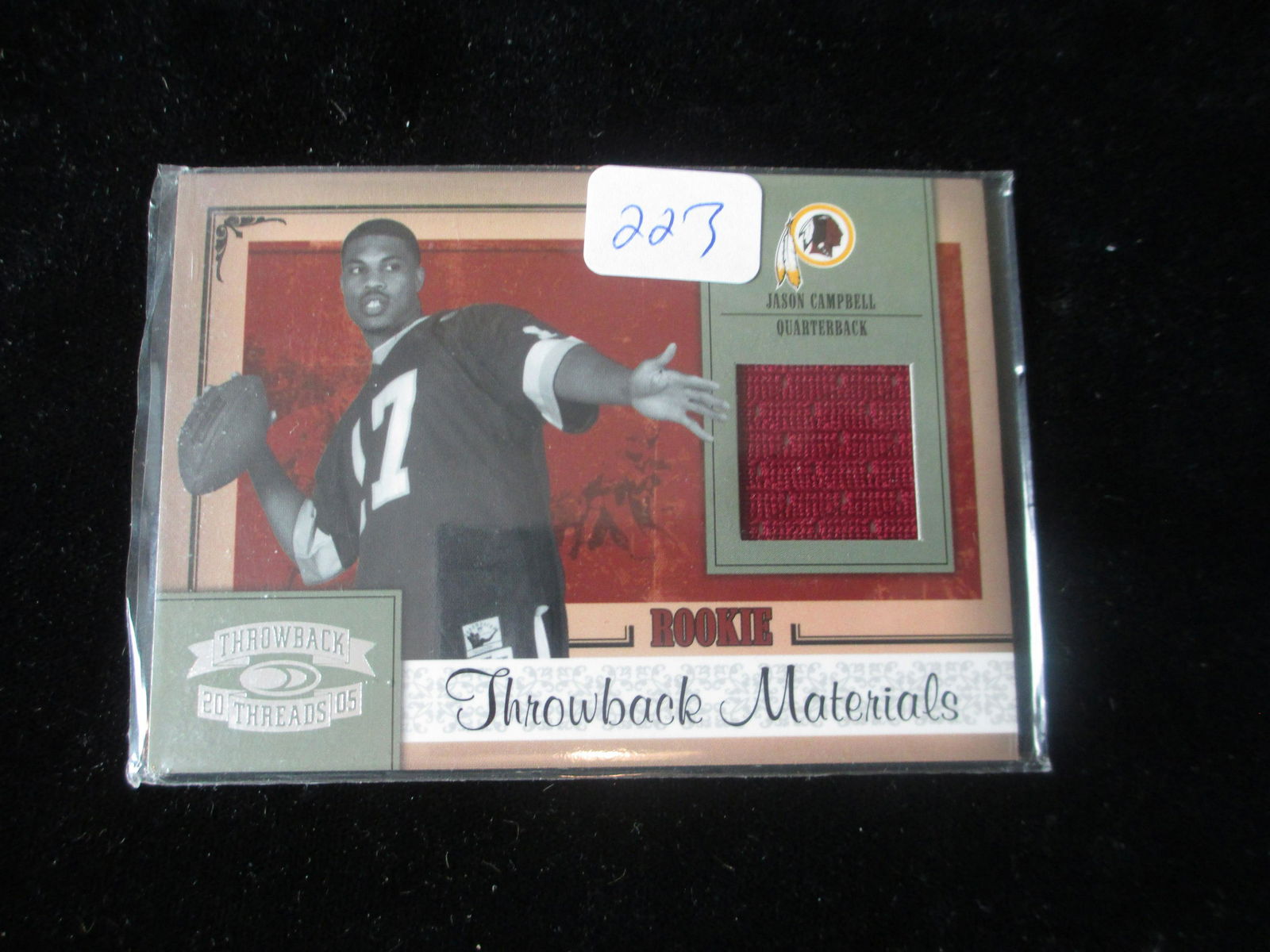 jason campbell jersey card numbered (1 of 1)