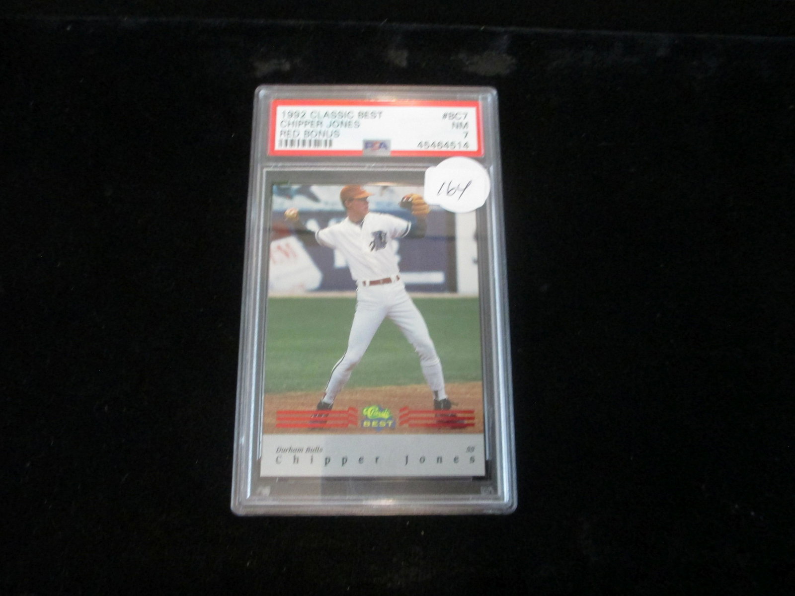 psa graded 1992 chipper jones mint 7 (1 of 1)