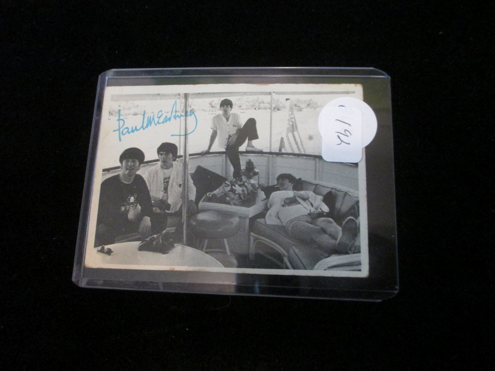 vintage beatles card paul mccartney: in top loaded sleeve