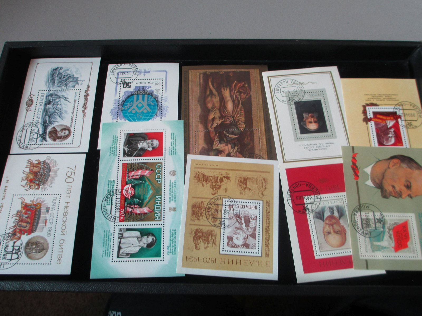 lot of 10 soviet union souvinir sheets: rare lot