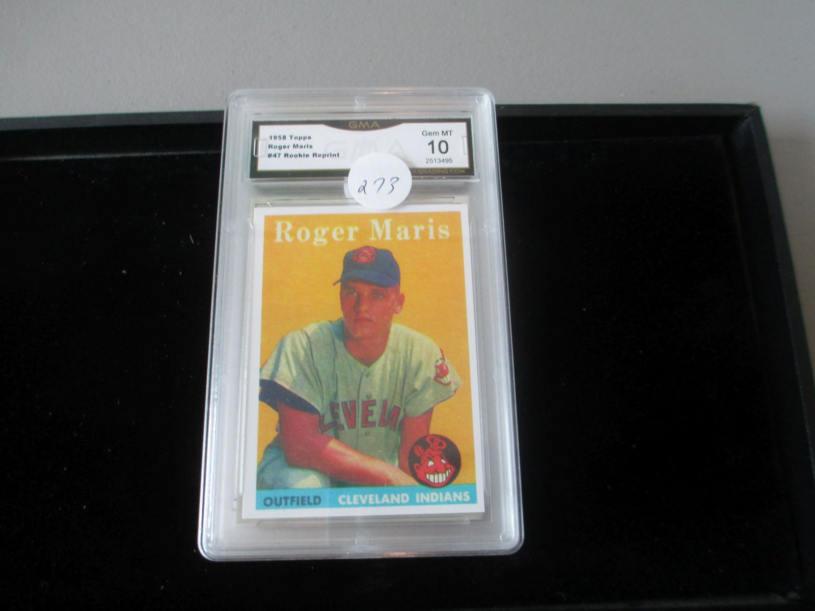 gma graded mint 10 reprint 1958 roger maris mint 10 (1 of 1)