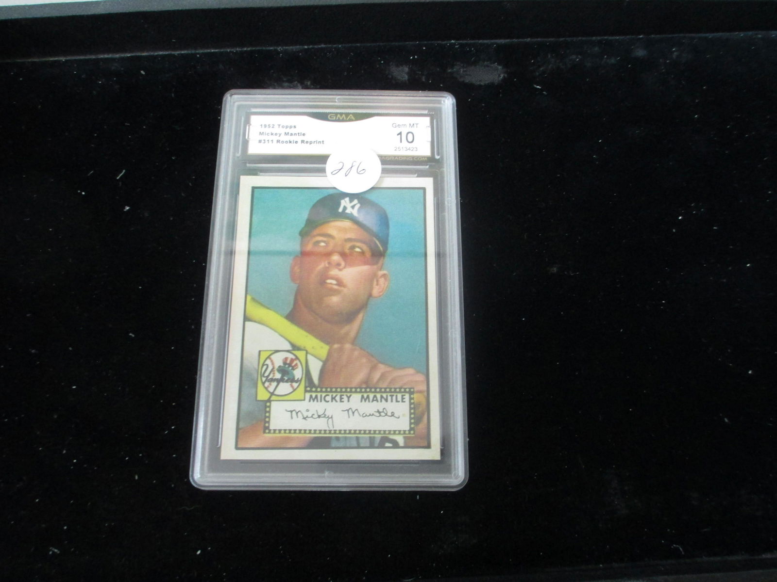 gma graded mint 10 reprint 1952 mickey mantle mint 10 (1 of 1)