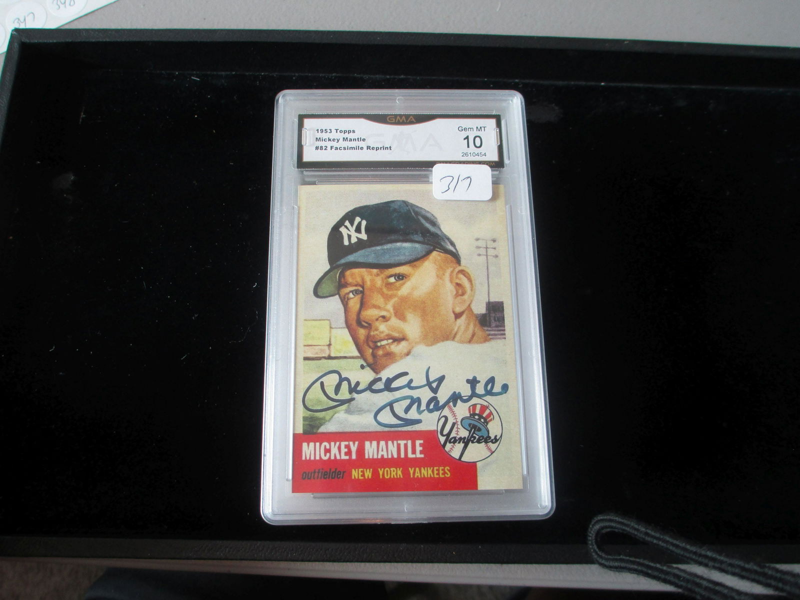 gma graded reprint 1953 facsimile auto mickey mantle (1 of 1)