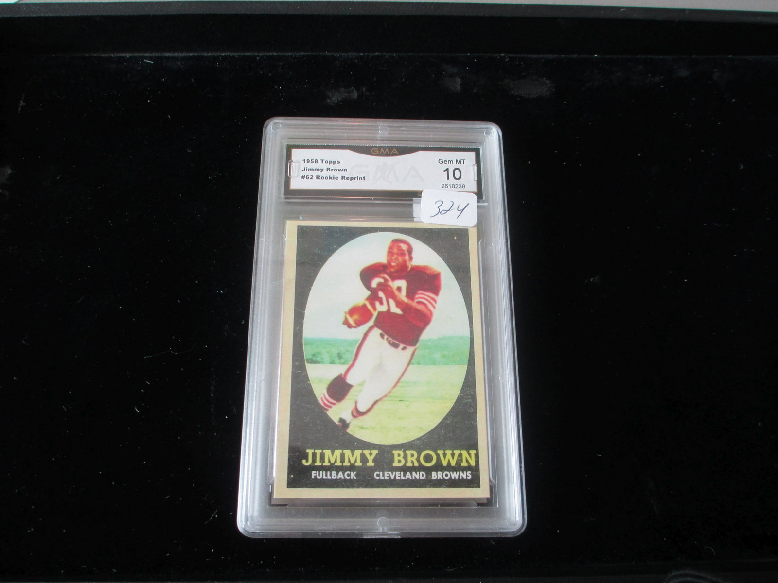 gma graded reprint 1958 jimmy brown mint 10: graded card