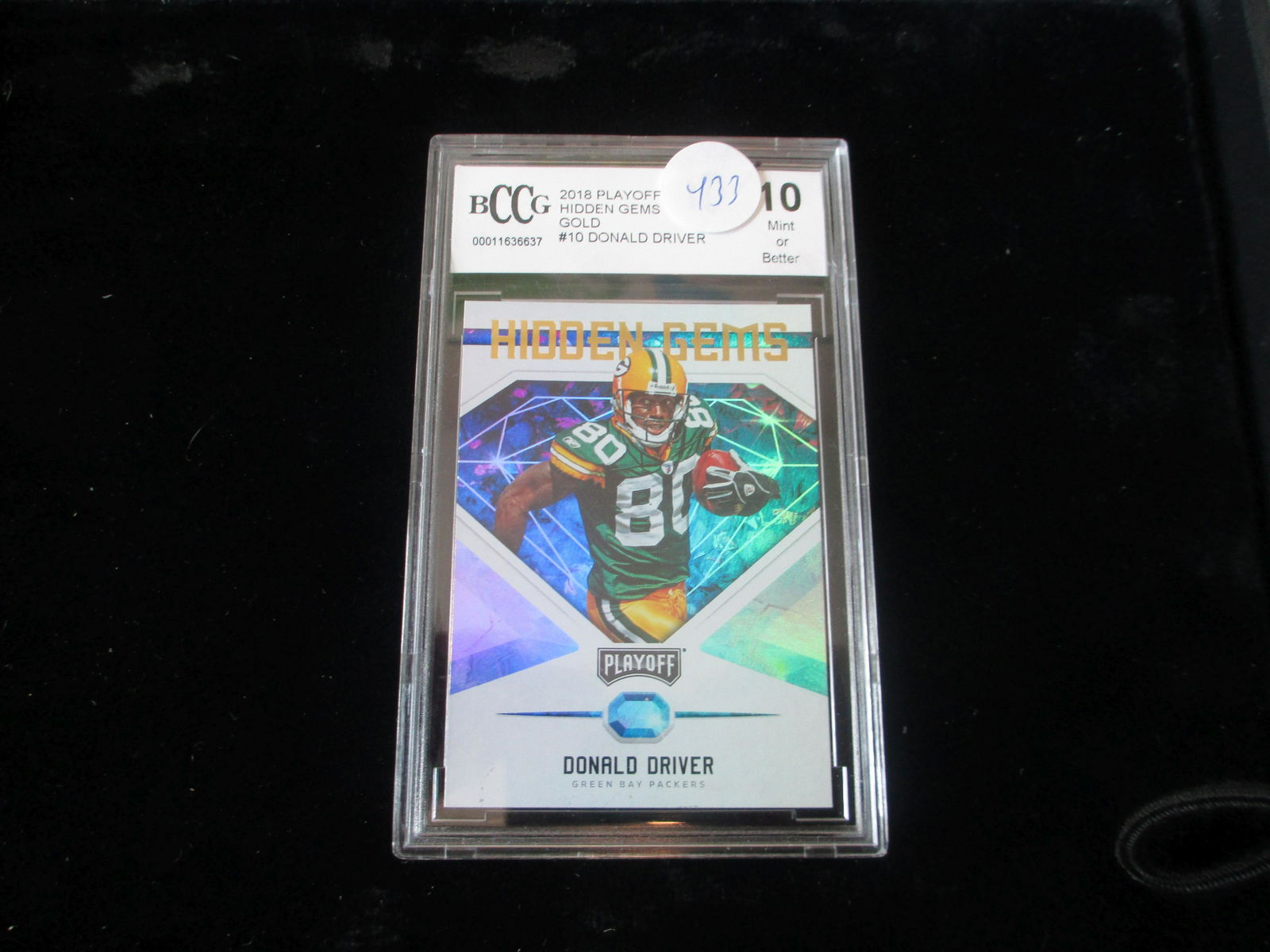 beckett graded 2018 donald driver mint 10 (1 of 1)