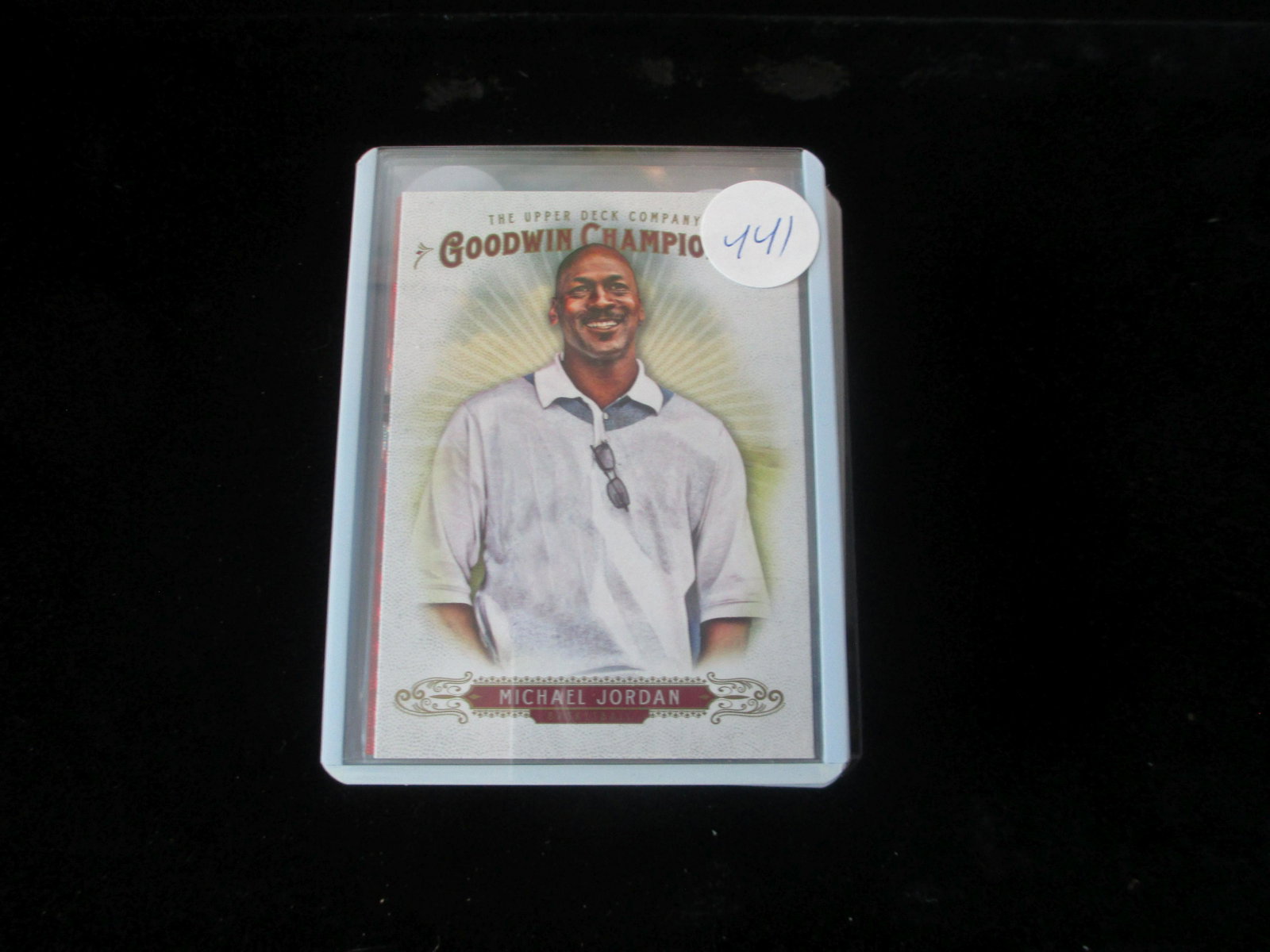 michael jordan card: in top loaded sleeve