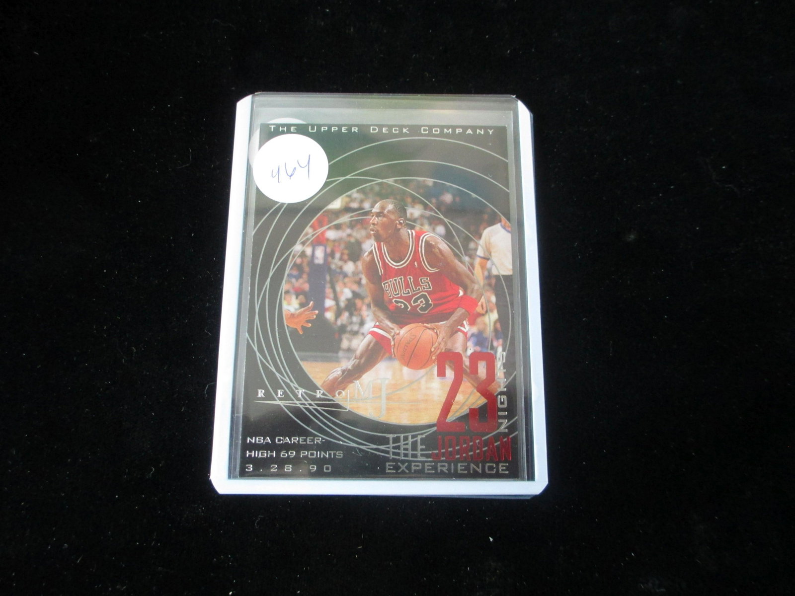michael jordan card: in top loaded sleeve