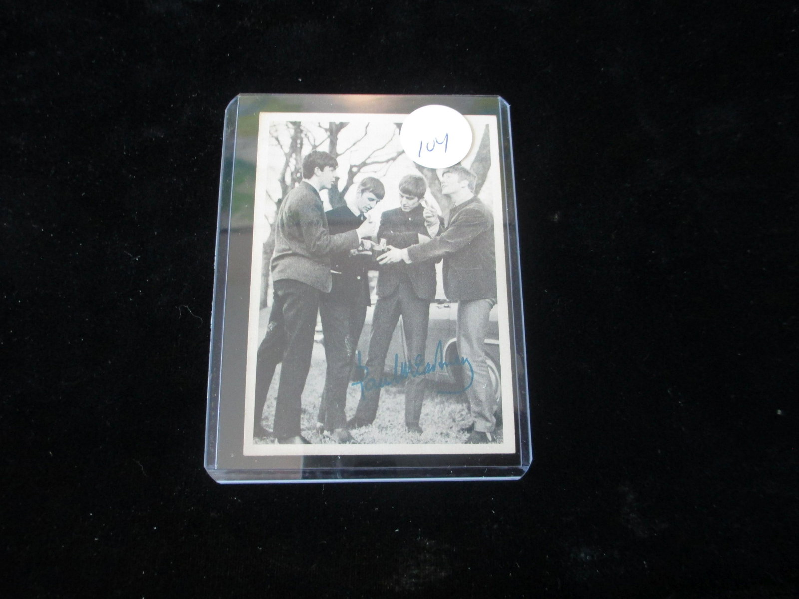1964 beatles card paul mccartney: in top loaded sleeve