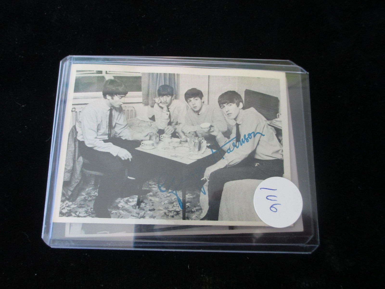 1964 beatles card george harrison: in top loaded sleeve