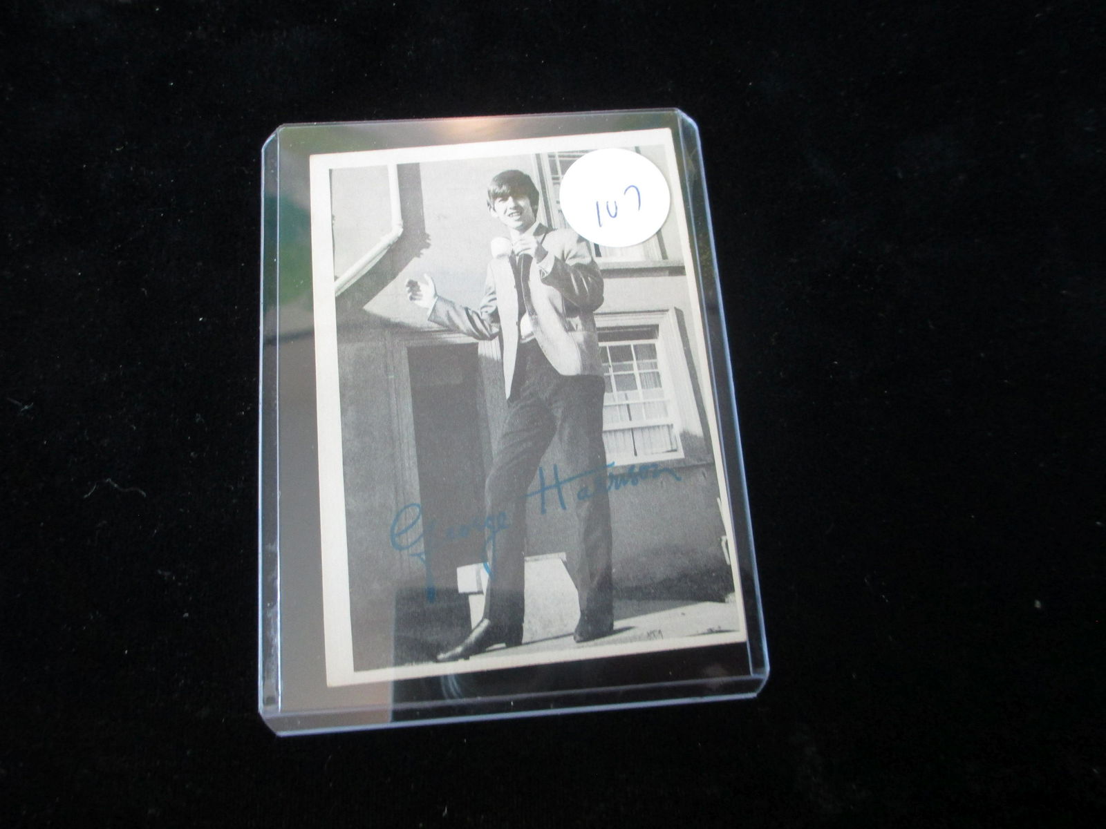 1964 beatles card george harrison: in top loaded sleeve