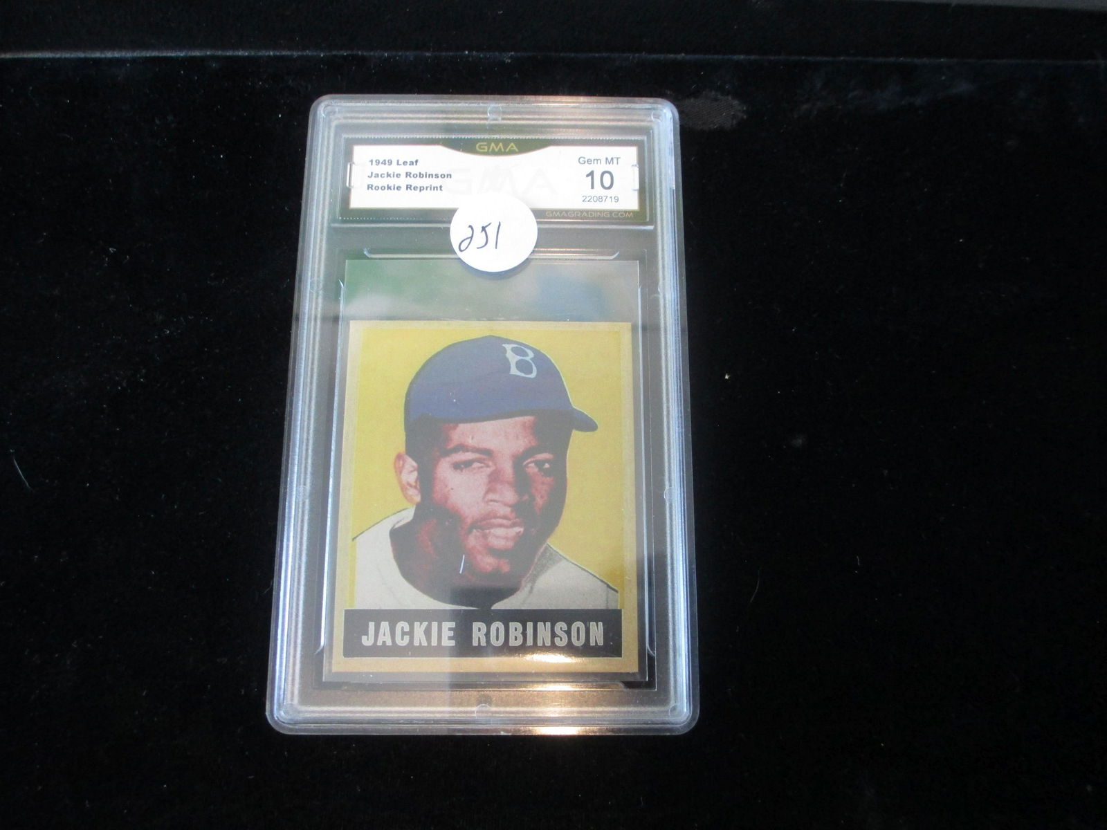 gma graded 1949 leaf reprint jackie robinson mint 10 (1 of 1)