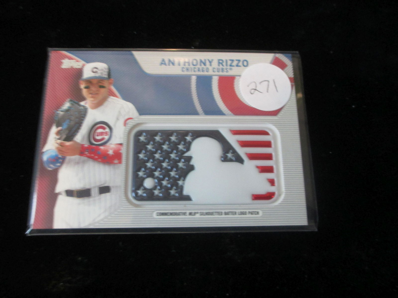 anthony rizzo batter logo patch card (1 of 1)