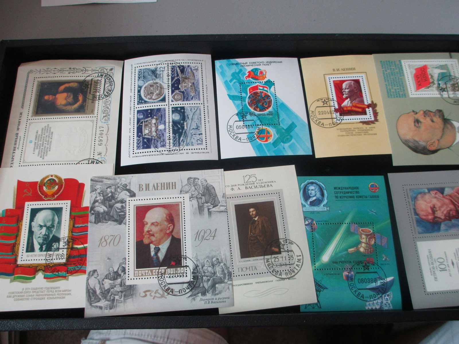 lot of 10 soviet union souvinir sheets: rare lot