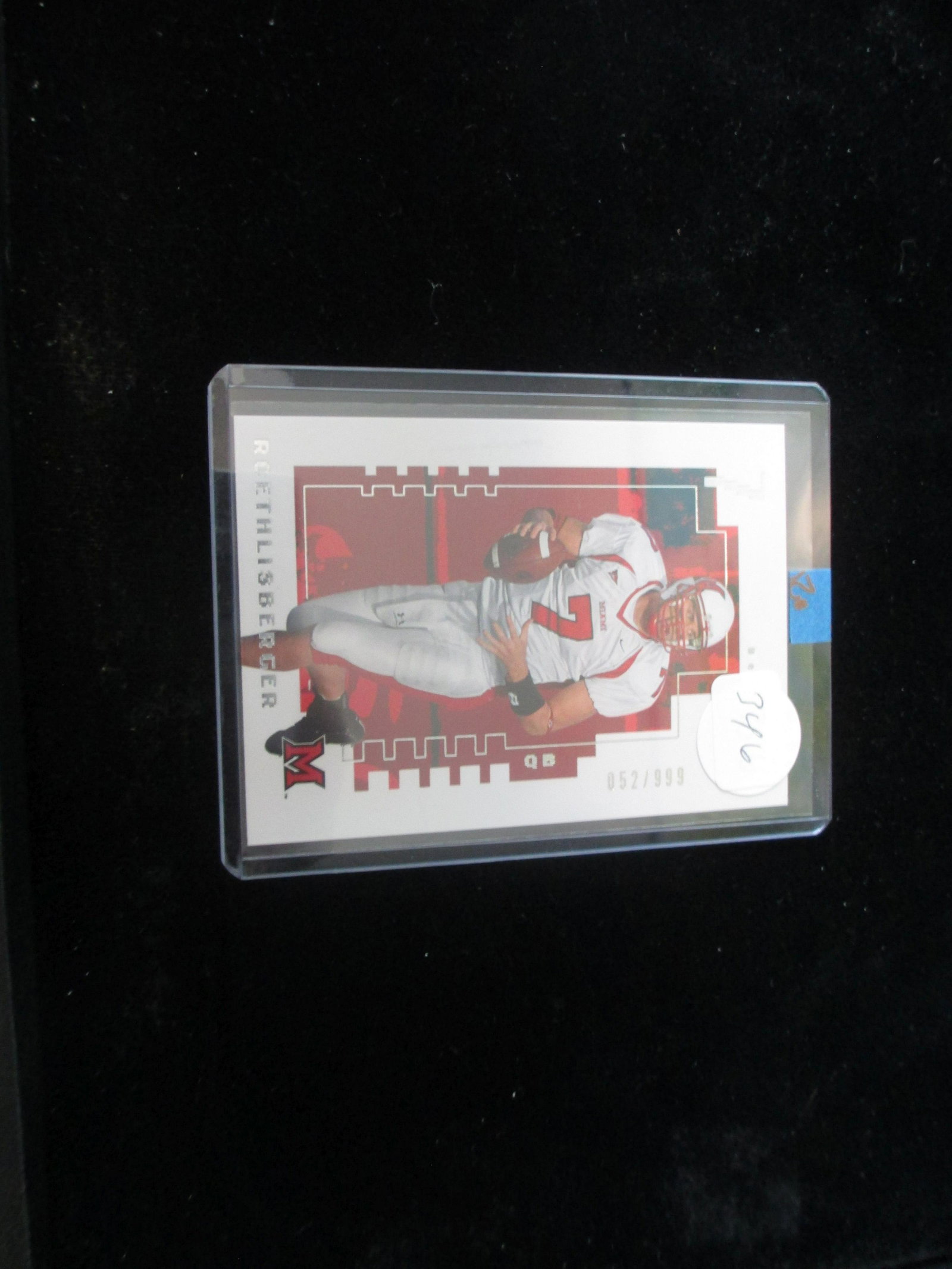 ben rothlisberger #052/999: in top loaded sleeve