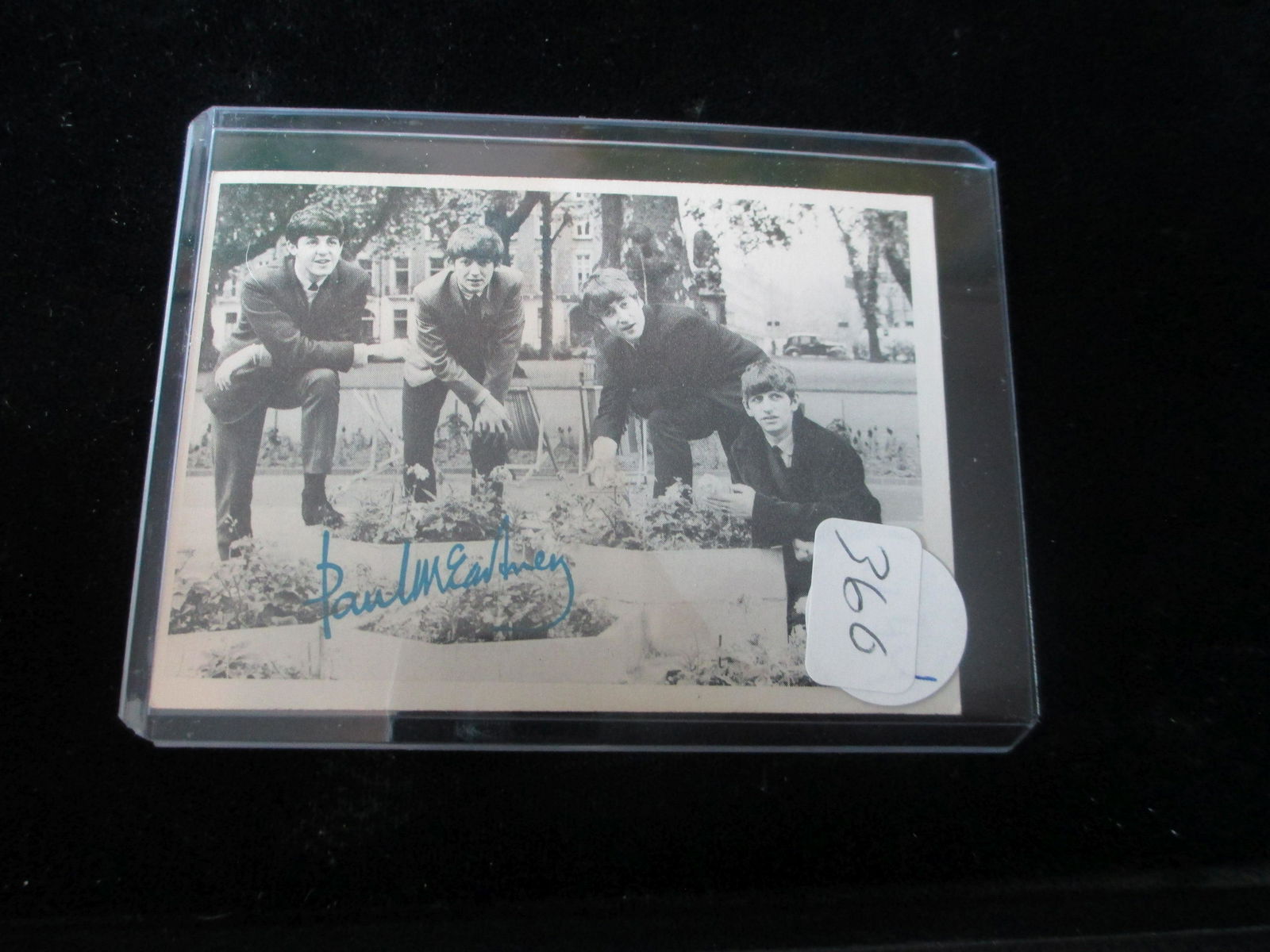 vintage 1964 beatles card paul mccartney: in top loaded sleeve