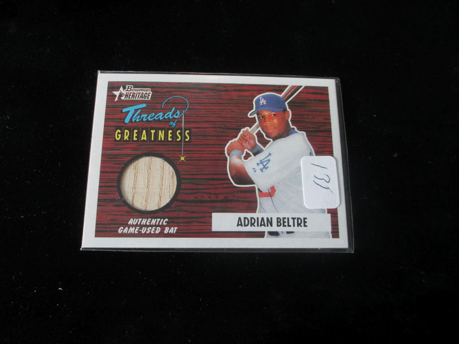 adrian beltre game used bat card (1 of 1)