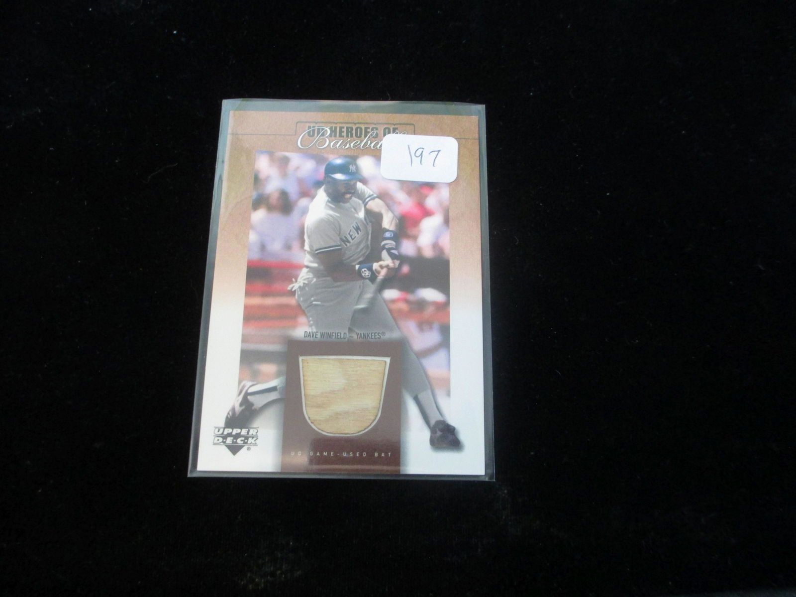 dave winfield game used bat card (1 of 1)