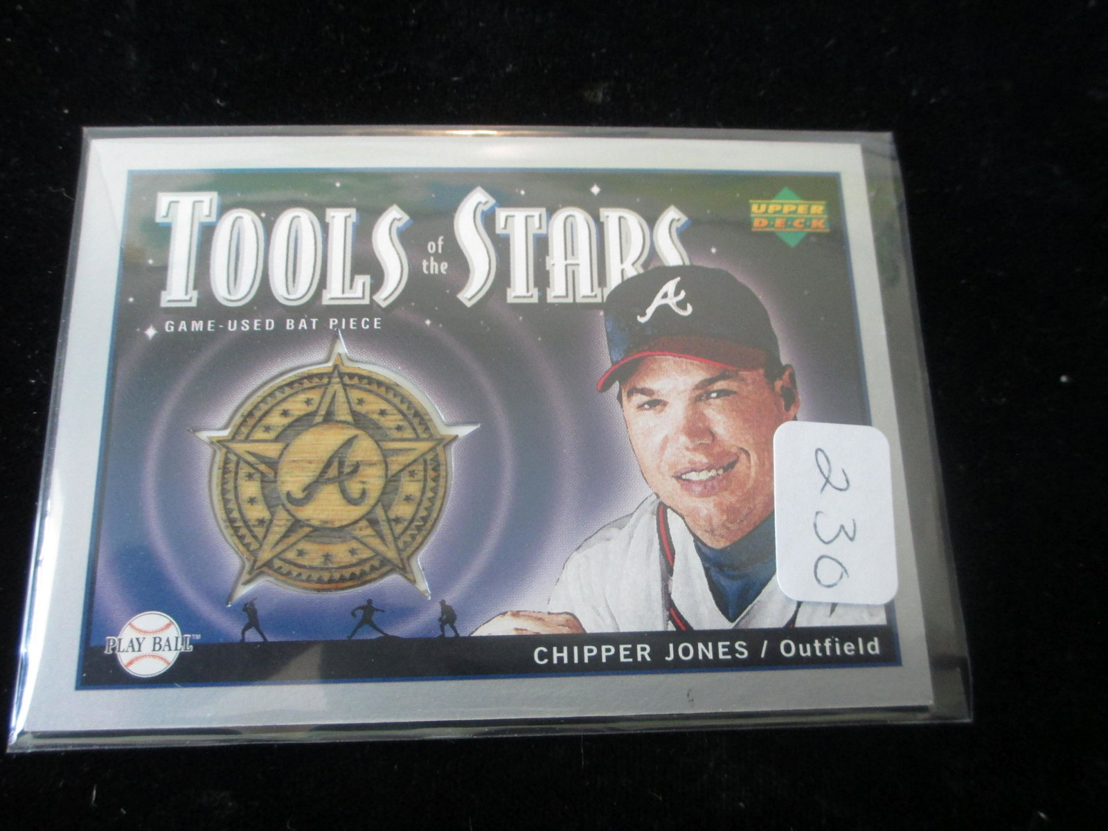 chipper jones game used bat card (1 of 1)
