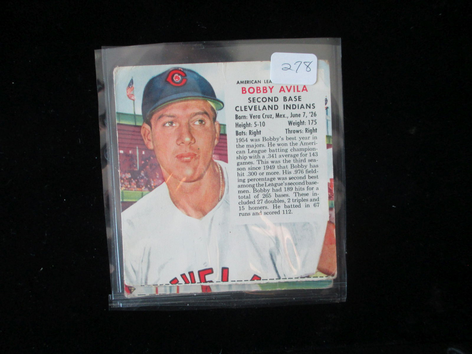 1955 redman bobby avila vintage card (1 of 1)