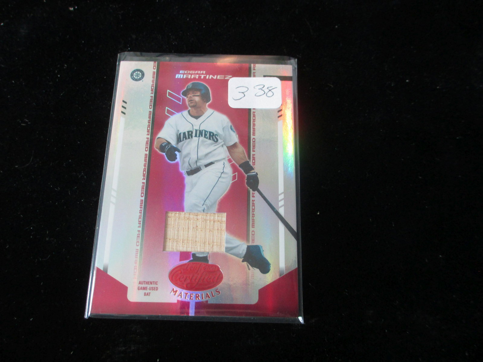 edgar martinez game used bat card #080/150: mariners