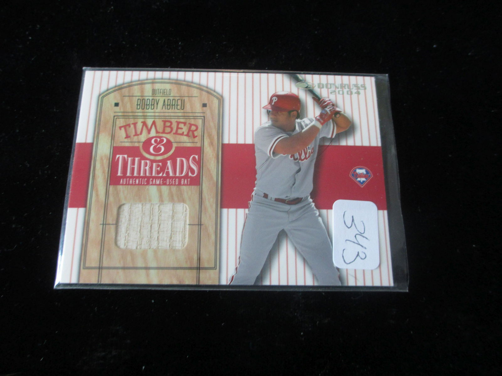 bobby abreu game used bat card (1 of 1)