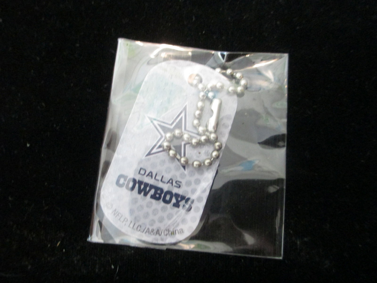 nfl dog tag/key chain: new