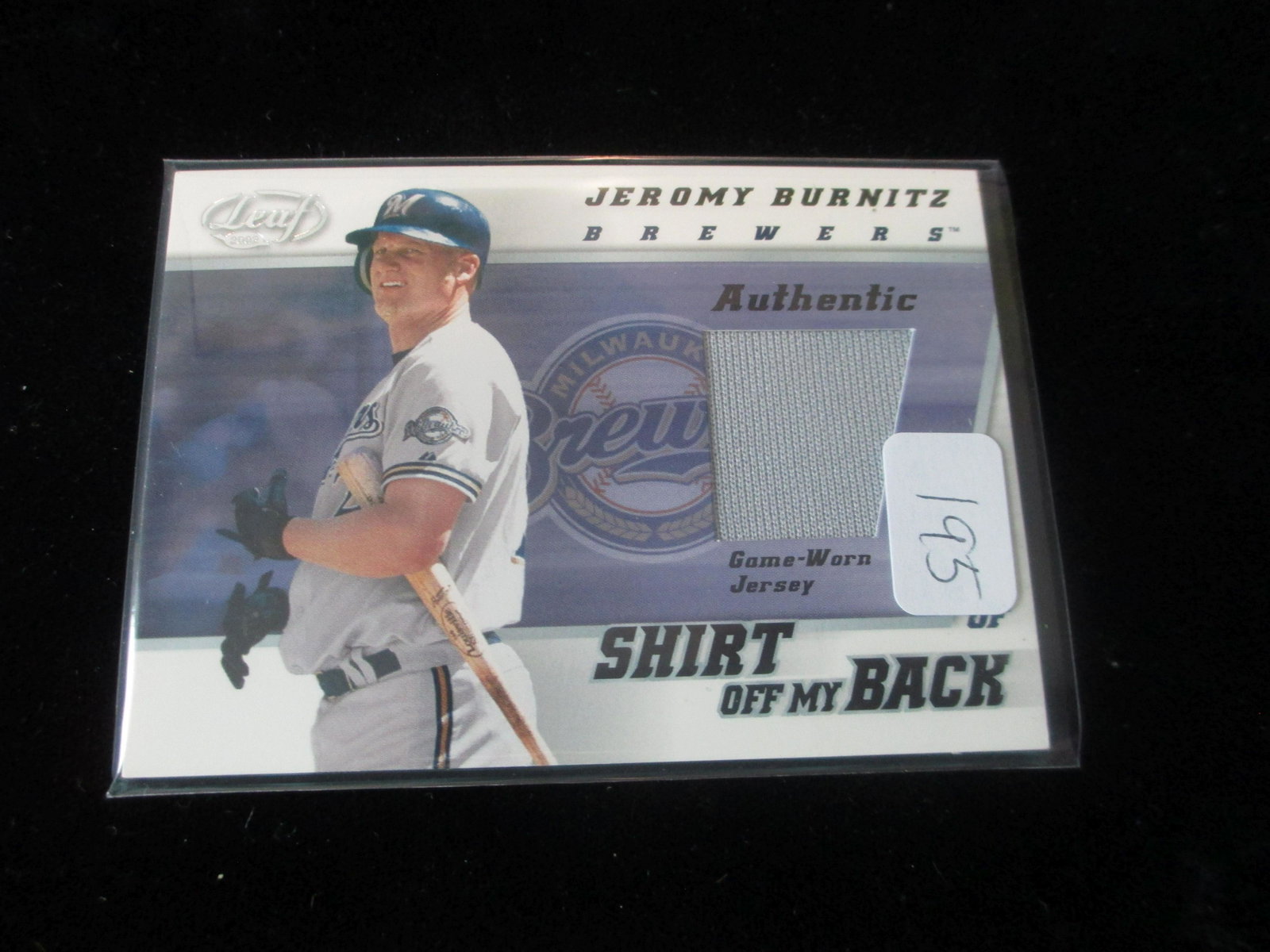 jeromy burnitz jersey card: brewers