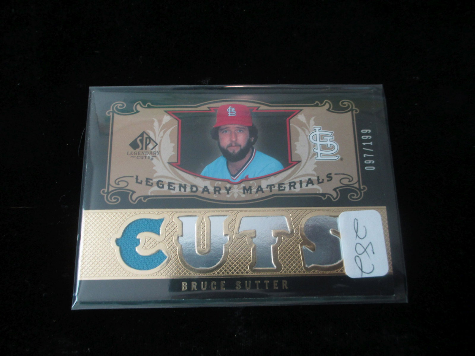 bruce sutter cuts jersey #097/199: cardinals